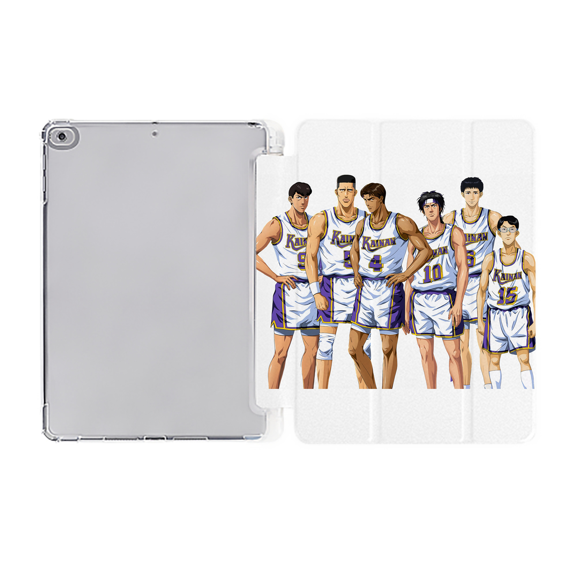 （画像用） SLAM DUNK／スラムダンク IPad ケース ペン収納付き 三つ折りスタンド PUレザー×シリコン 対応機種9.5/10.5/10.9インチ